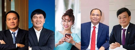 Tài sản 5 tỉ phú Việt Nam đồng loạt giảm