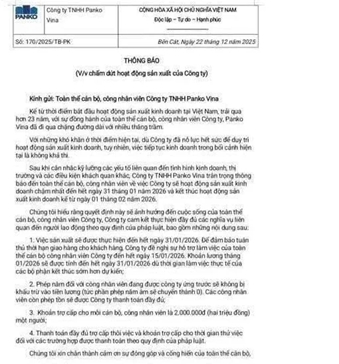 Doanh nghiệp FDI ở Việt Nam 23 năm dừng hoạt động: Dấu lặng cuối hành trình của Panko Vina