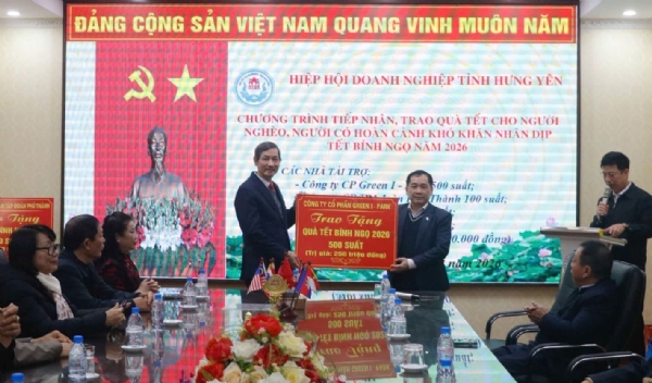 Green i-Park trao quà Tết cho những hoàn cảnh khó khăn tại tỉnh Hưng Yên