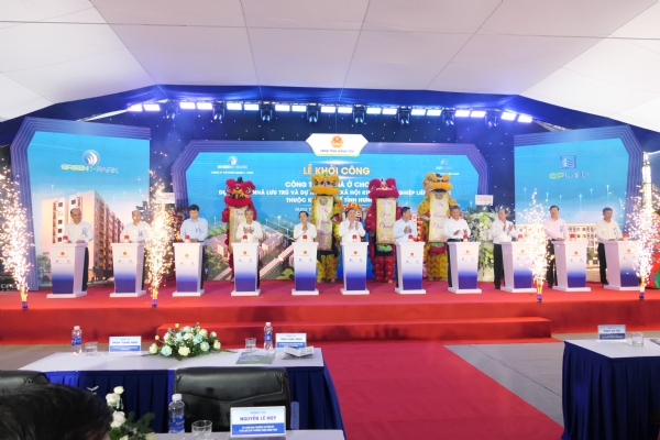 Khởi công công trình Nhà ở cho thuê - Dự án Khu nhà ở lưu trú và dự án Nhà ở xã hội Khu công nghiệp Liên Hà Thái: “Căn hộ hôm nay, mái ấm ngày mai!”